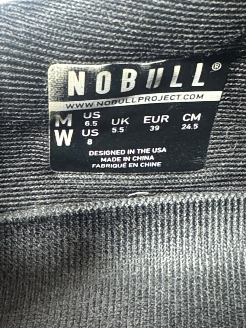 NOBULL Unisex Outerwork Black Training Shoes w/Gum Sole - Size M6.5 / W8 - Picture 8 of 10